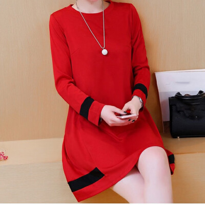 

Tailored Women Autumn Fashion Korean Loose Dress Long Sleeve Leisure Dresses