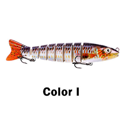 

12cm 19g Fishing Lure Hard Bait 8 Segments Swimbait Crankbait Artificial Fishing Lure Bait with Treble Hooks