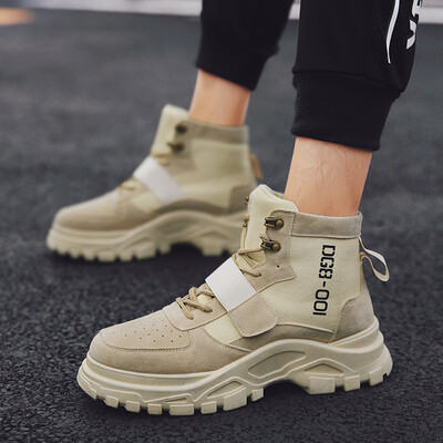

Summer Mens Shoes High-top Leisure Trends Canvas Board Shoes Autumn TeenagersTrendy Shoes