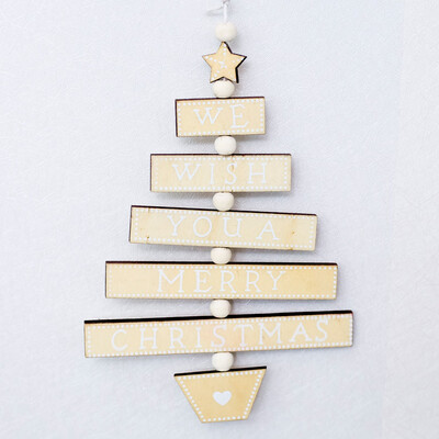 

Toponeto Wooden Christmas Tree Vine Wood Sign Pendant Christmas Decoration Pendant