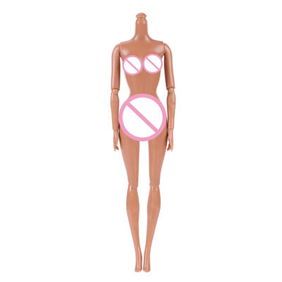 

1pc Plastic Black Naked Doll Body with Eleven Joints Cake Baking Girl Toys