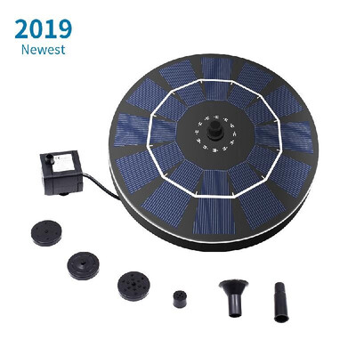 

Solar-power Birdbath Fountain Pump With Battery Backup 25W Brushless Anti-Blocking Submersible Pump Panel Kit for Bird Bath Garde