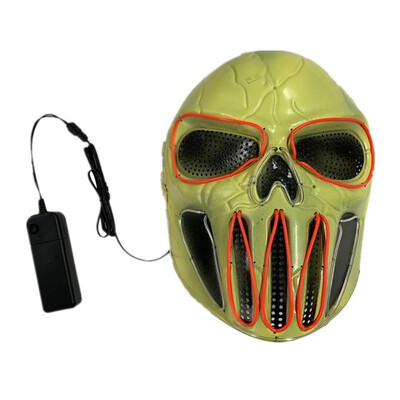 

Halloween Horror Skull Mask Party Festive Supply Easter Scary Mask Cold Light Luminous Party Cosplay Decor Ball Mask