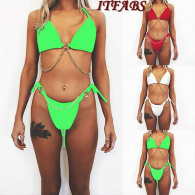 

Women Push Up Bikini Set Bra Padded Swimwear Bandage Lady Swimsuit Bathing Suit