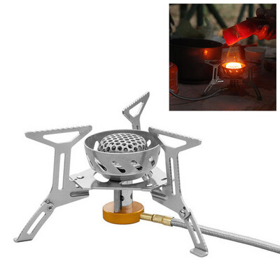 

Lightweight Stainless Steel Camping Stove Gas Burner Spark 2900W Hiking Tool