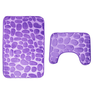 

〖Follure〗2pcs Non-Slip Suction Grip Bath Mat Bathroom Kitchen Carpet Doormats Decor