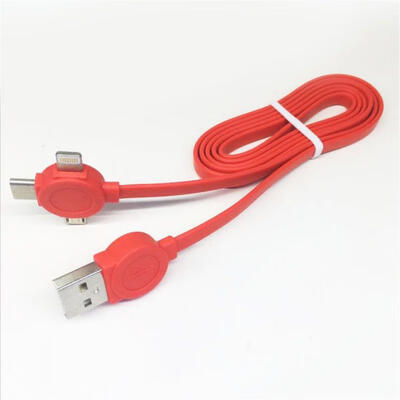 

3-in-1 Universal Data Line USB To Type-C Micro USB Lightning Charging Cable For IPhone Android Phones-1m