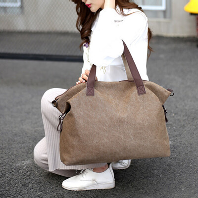 

Tailored Women Canvas Crossbody Bags Vintage Canvas Tote Handbags Big Bag Black