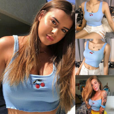 

Women Off Shoulder Embroidery Elastic Strappy Tube Top Bra Blouse Crop Top Shirt