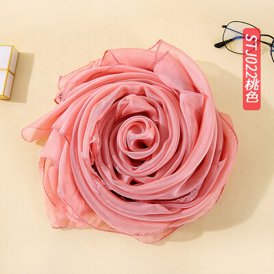 

Summer sunscreen solid color silk scarf sunscreen beach towel Korean version of ice silk clear scarf shawl wholesale