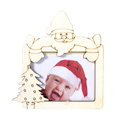 

〖Follure〗New wooden Christmas Photo Frame Decorations Photo Ornament Table Decor