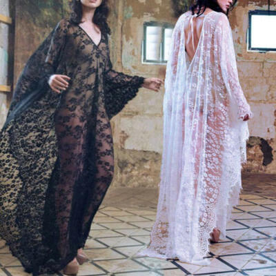 

Summer Women Sexy Bathing Suit Lace Crochet Bikini Cover Up Swimwear Beach Dress