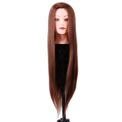

Greensen Synthetic Fiber Mannequin Head Hairdresser Training Head Cosmetology Doll Head