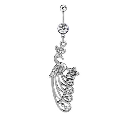 

1PC Medical Body Piercing Navel Buckle Navel Ring Fine Sexy Peacock