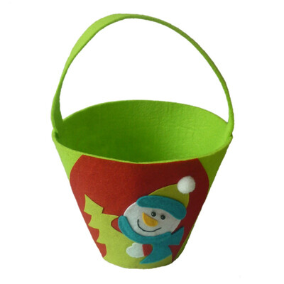 

Christmas Bucket Bag Felt Christmas Candy Buggy Bag Basket Christmas Party Decoration Storage Bags Decoration for Home