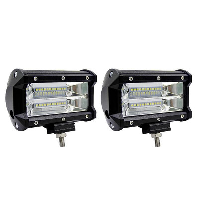

2Pcs 5inch 72W LED Light Bar Spot Beam Work Light Driving Fog Light Road Lighting for Jeep Car Truck SUV Boat Marine