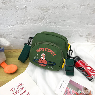 

Cute canvas bag lady bag Chao summer fresh students shoulder one-sided inclined bags with all kinds of INS