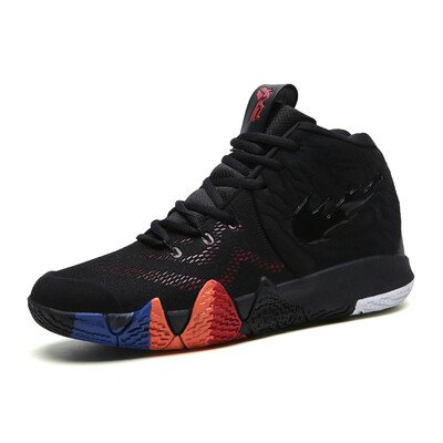 

High-top shoes mens shoes sports shoes flying woven breathable basketball sports shoes