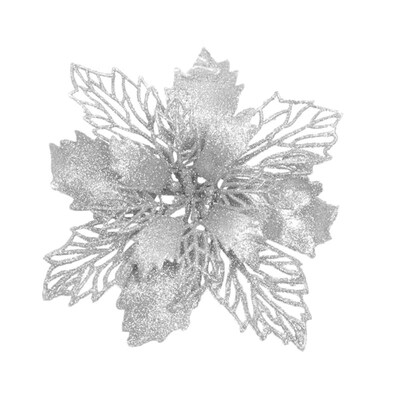

Glittering Plastic Hollow Artificial Christmas Flower Tree Decor Party Ornament