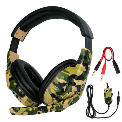 

Camouflage Headphones with Microphone HiFi Gaming Headset for PS4 Xbox One