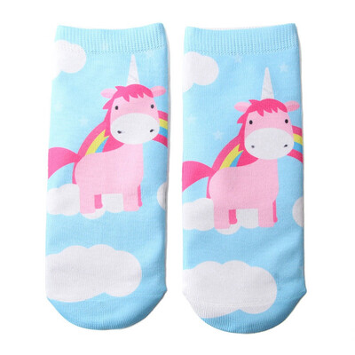 

Women Socks Unicorn Animal 3D Cartoon Funny Cute Socks Novelty Meias Print Ankle Socks Chaussette Exquisite Hocoks Soxs