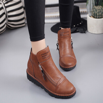

Rose Womens Ladies Fashion Ankle Zipper Increase Casual Round Toe Short Boots Shoes