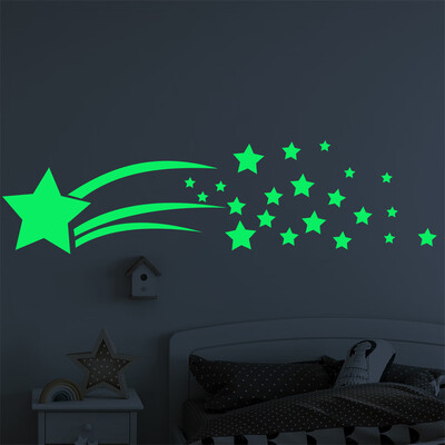 

〖Follure〗Glow In The Dark PVC DIY Stickers Luminous Kids Bedroom Nursery Ceiling Wall