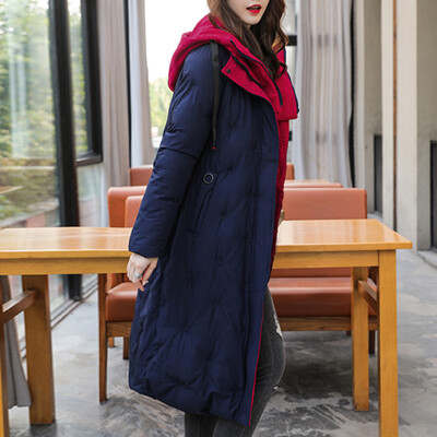 

Tailored Fashion Women Winter Warm Coat Hooded Thick Warm Slim Jacket Long Overcoat