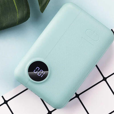 

ROCK P75 Mini Portable Power Bank 10000mAh Dual USB Bidirectional Fast PD Charging Digital Display Charger