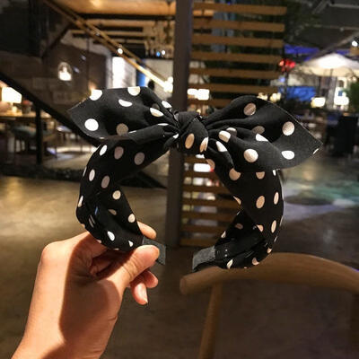 

Women Cute Bow Hairband Big Bowknot Headband Dot Hair Hoop Band Hair Accessories