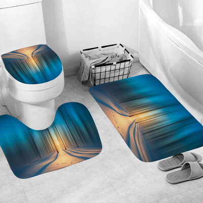 

Gobestart 3pcs Non-Slip Bath Mat Bathroom Kitchen Carpet Doormats Decor