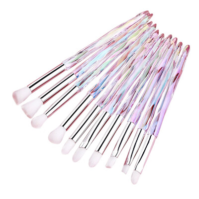 

2 Colors Crystal Makeup Brush Set Eye Makeup Eyeliner Eyebrow Eyeshadow Brush Set
