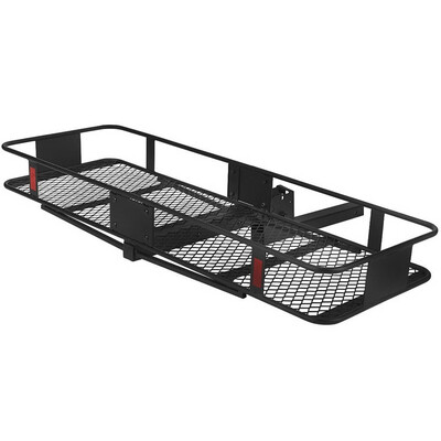 

Ktaxon Folding Cargo Carrier Luggage Basket 2" Receiver Hitch 60" x 20" Camp Travel Fold Up SUV Camping Black