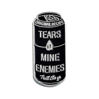 

Tears Of Mine Enemies Pins Black Can Pins Hard Enamel Lapel Pin Brooches Badges Backpack Jackets Accessories