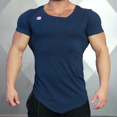 

Mens Slim Fit V Neck Short Sleeve Muscle Tee Shirts Casual T-shirt Tops Blouse T