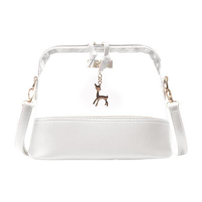 

Girls Transparent Deer Shoulder Messenger Handbags Women PVC Crossbody Bags