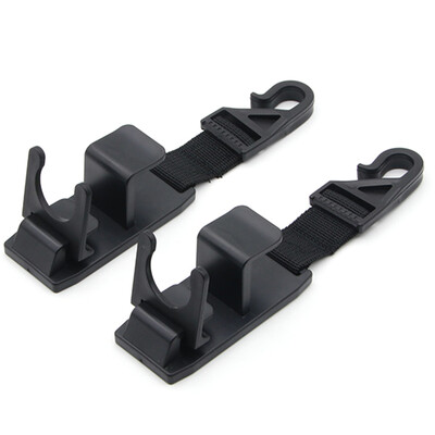 

1 Pair Multifunction Car Front Back Seat Headrest Hanger Hooks with Adjustable Belt Accessories