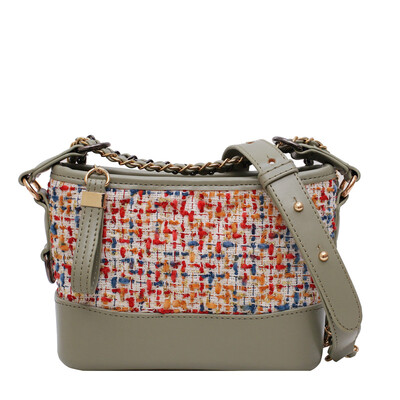 

Chic chain small square bag female 2019 new wave Korean version of the snake pattern contrast color shoulder bag summer wild Messenger bag