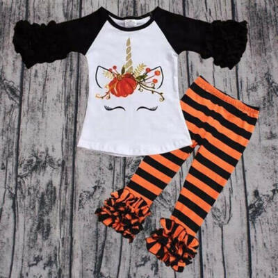 

Toddler Kids Baby Girl Outfits Clothes T-shirt Tops DressStriped Pants 2PCS Set