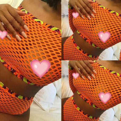

HOT WOMEN LONG SLEEVE FISH NET MESH INSERT BODYSUIT LEOTARD LOOK SEXY TOP SET