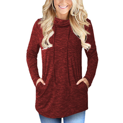 

Starmoon Womens Long Sleeve Cowl Neck Casual Sweatshirt Tops with Pockets