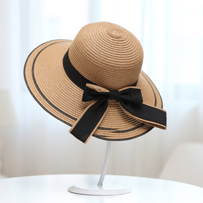 

Fashion Wide-Brimmed Big Butterfly Sun Hat Embroidery Outdoor Sunscreen Summer Beach Straw Hat