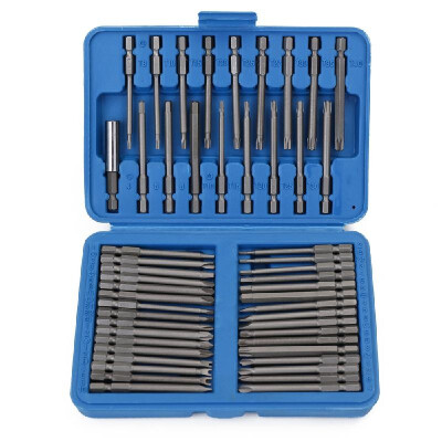 

50pcs 14" 75mm Chrome Vanadium Steel Extra Long Reach Bit Set Screwdriver Bits Kit