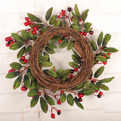 

Christmas Garland Decor Christmas Tree Hanging Fake Wreath Xmas Ornaments