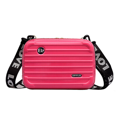 

Fashion Mini Travel Suitcase Letters Wide Strap Crossbody Shoulder Bag Pouch