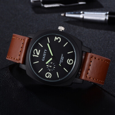 

〖Follure〗Men Fashion Color Strap Digital Dial Leather Band Quartz Analog Wrist Watches