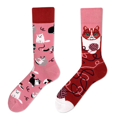 

1 Pair Man Women Cotton Socks Print Socks Funny Socks Skateboard Socks Asymmetric Socks Happy Socks