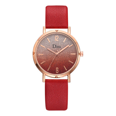 

Womens watch dial flash powder watch pu strap ladies quartz watch