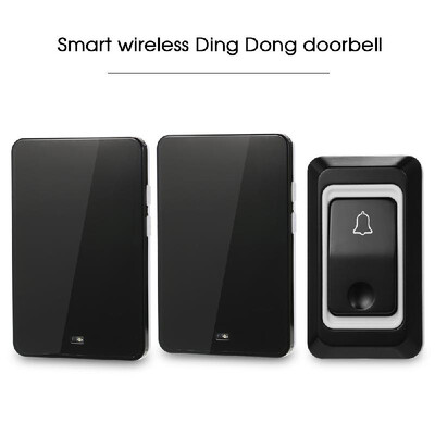 

Wireless AC Doorbell with Push Button Smart Ding Dong Doorbell 28 Chord Ringtones Optional 3 Levels Volumes Adjustable with 1Rece