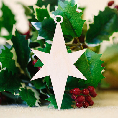

〖Follure〗10 Pcs Christmas Wood Chip Tree Ornaments Xmas Hanging Pendant Home Decor Gifts